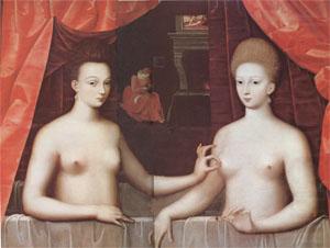 School of Fontainebleau Gabrielle d'Estrees and One of Her Sisters (mk05) china oil painting image